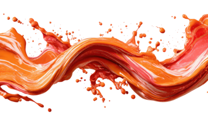 Orange juice splash abstract