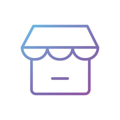 Online shopping gradient line icon design e-commerce icon