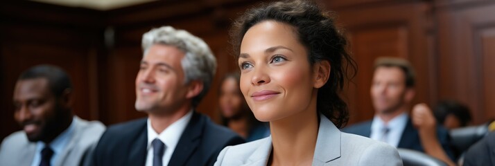 Fototapeta premium Confident female professional at business meeting