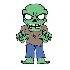 scary zombie cartoon 