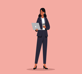 Modern Business Women Vector Illustration | Professional Female Office Workers | Corporate Woman Team | Flat Design | Business Lady Concept