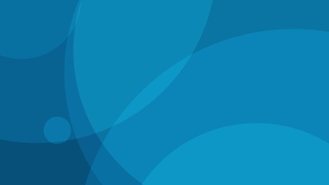 Animated blue abstract background with pulsing overlapping circles growing and shrinking creating dynamic elegant layers perfect for modern business presentations and corporate motion graphics