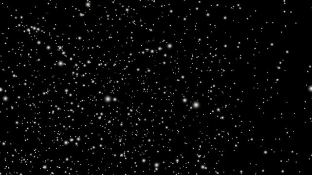 Winter Snowfall blizzard overlay effect animation on black screen