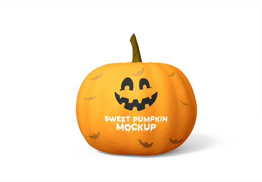 Halloween Pumpkin Mockup Template