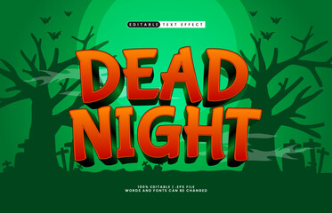dead night editable text effect