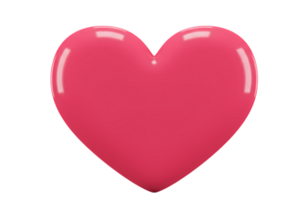 Pink Heart A Symbol of Love and Affection isolated on transparent background