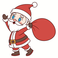 santa claus with a bag santa claus with gifts. Santa Claus with gift bags. santa claus with gifts. Christmas silhouette, santa Claus vector. Santa Claus with gift vector.