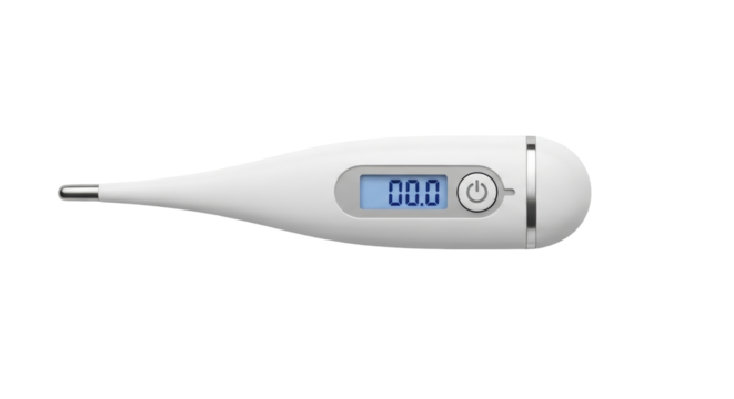 Isolated digital thermometer for measuring body temperature, healthcare and wellness equipment