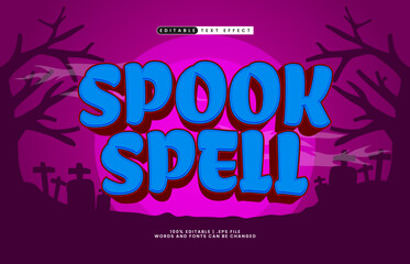 spook spell editable text effect