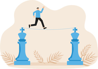 Business planning strategy and leadership vision to make decision, management or business opportunity concept
