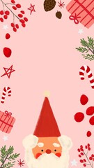 Cute Christmas Santa Vertical Mobile Wallpaper