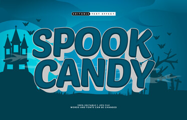 spook candy editable text effect