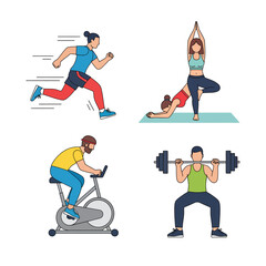 Obraz premium running man vector illustration