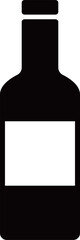 ワインボトルのアイコン　モノトーン