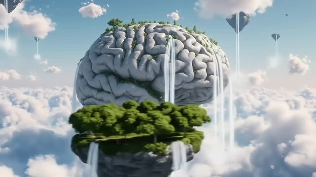 Brain Island in the Sky - A Conceptual Journey of the Mind.