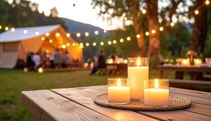 Warm Evening at a Rustic Outdoor Retreat