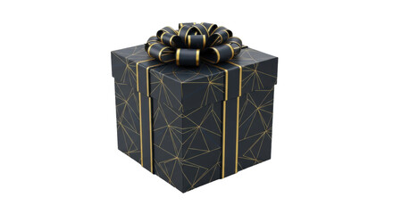 Isolated gift box with bow, luxury present, celebration, holiday surprise, elegant wrapping