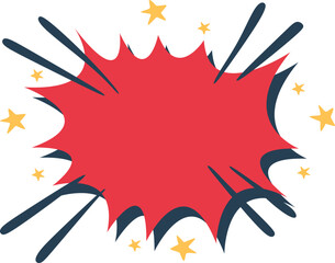 Cartoon Explosion Speech Bubble 