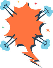 Fototapeta premium Cartoon Explosion Speech Bubble 