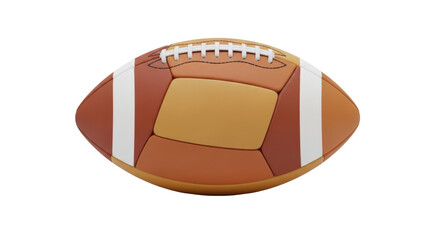 Isolated American football, equipment for recreation, sport activity, exercise, & competitive games