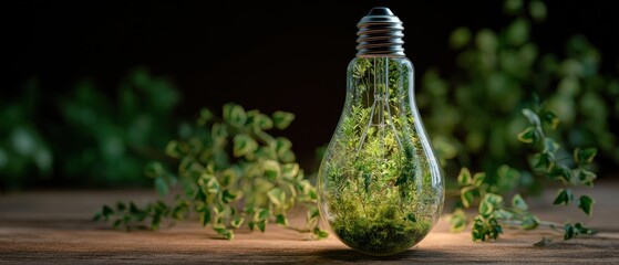 The Innovative Lightbulb Filled with Lush Greenery and Nature Elements