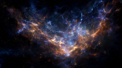 심우주의 우주 성운을 보여주는 초현실적 일러스트-A surreal illustration showing a cosmic nebula in deep space