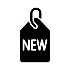 An illustration of a black discount or sale icon on a white background.