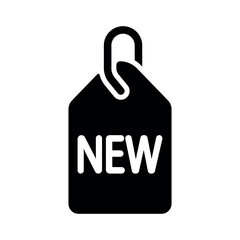 An illustration of a black discount or sale icon on a white background.