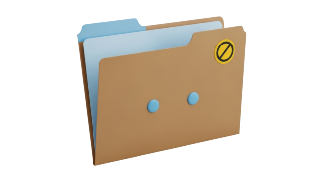 Isolated file folder with tabs and circular design, office paper document case organizer