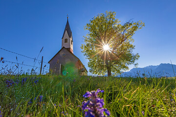 Kapelle Bolsterlang - Allgäu - Frühling - Sonne - Blumen