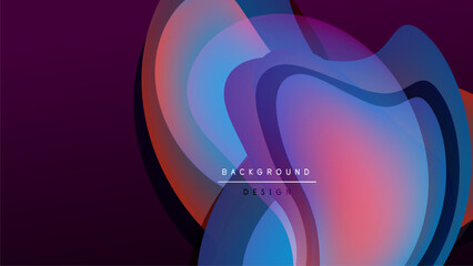 Abstract fluid shapes, vibrant colors blend. Modern design, dark background creates contrast, smooth gradients present.