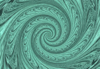 Abstract teal green swirl pattern with organic textures
