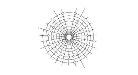 Obraz premium Abstract radial geometric pattern with intricate lines and symmetry.