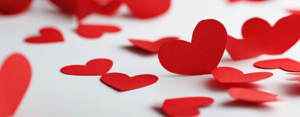 The Spread of Red Hearts Creates a Romantic and Joyful Atmosphere