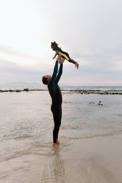 Daddy daughter moments on the beach