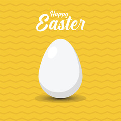 Easter egg. Easter isolated on yellow background. Vector