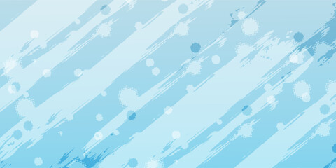 Abstract Blue Brush Strokes and Dotted Circles Background Texture.