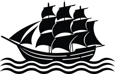  Vintage Sailing Ship icon.