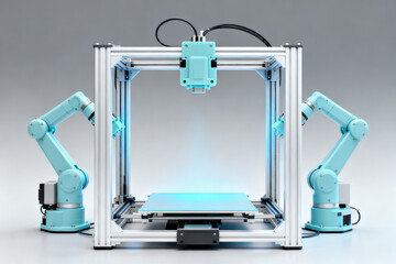 3D printer with robotic arms