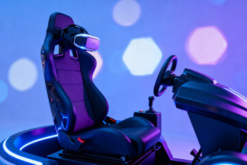 Virtual reality racing simulator setup