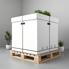 3d render of a modern warehouse