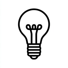 Fototapeta premium A light bulb icon featuring a shadow against a gray background