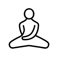 A person in lotus position for meditation