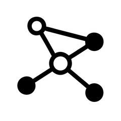 Illustration of a network connection in black