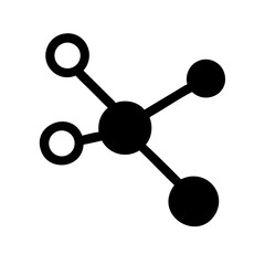 Illustration of a molecule in black and white