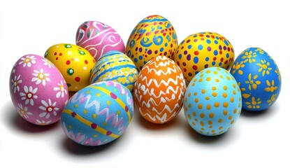 Fototapeta premium Colorful Easter Eggs Displayed