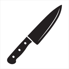 Professional Chef's Kitchen Knife Silhouette Icon