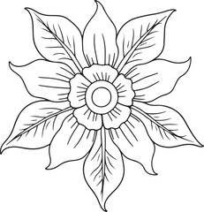 Flower Outline Art Printable Pack