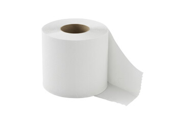 Roll of white paper towels isolated, absorbent cleaning supply for kitchen and household use PNG