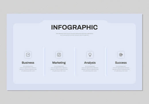 4 Step Business Process Flow Infographic Diagram Template